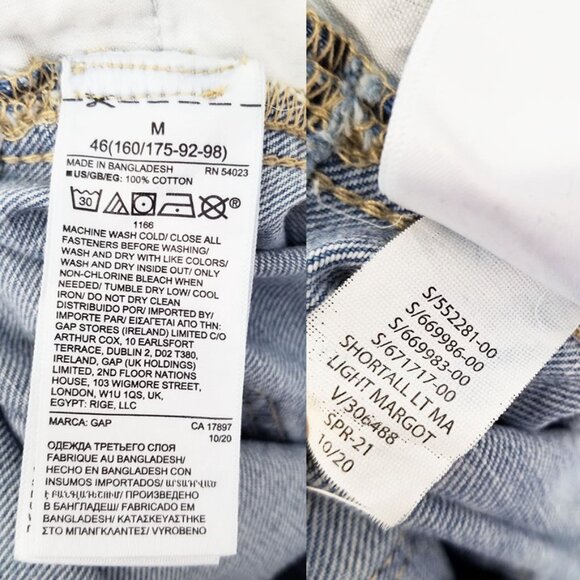 GAP Light Blue Jean Shorts Overalls - Picture 10 of 16